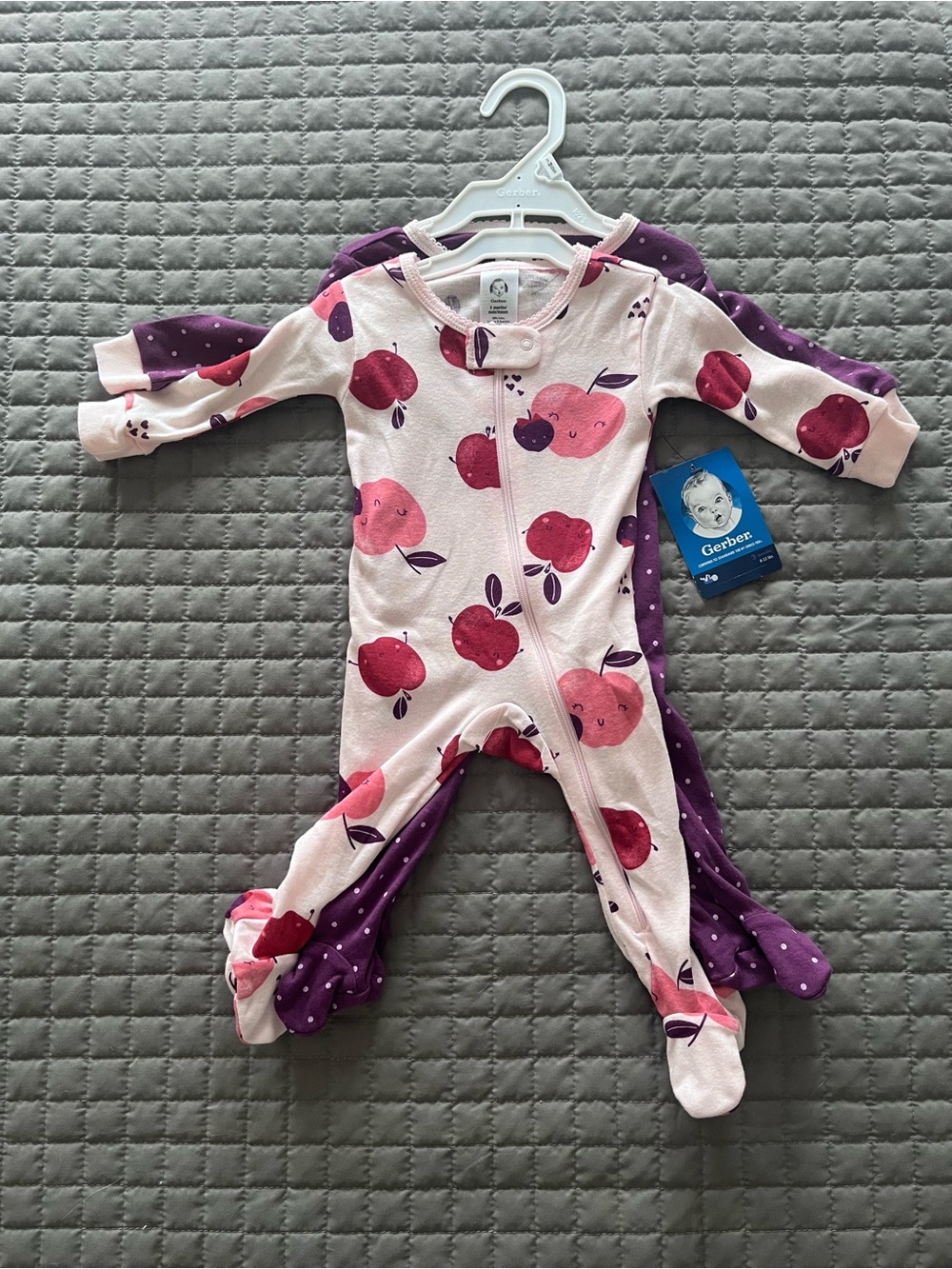 NWT TWO GERBER Baby Girls Onesies | 3 Months